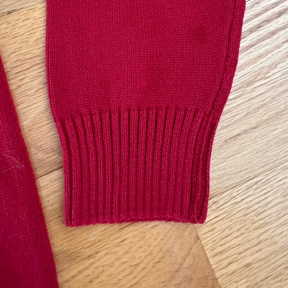 NWT U.S. Polo Assn. Womens Red Sweater Ski Sweater 1/4 Zipper Size Medium - Picture 9 of 13